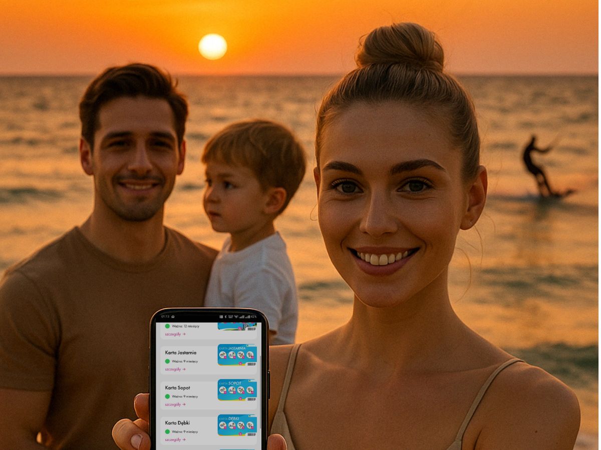 Karta Dębki w smartfonie